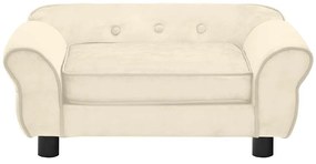 Sofá para cães 72x45x30 cm pelúcia cor creme