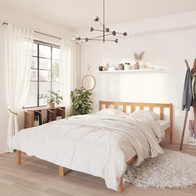 810095 vidaXL Estrutura de cama 160x200 cm pinho maciço castanho mel