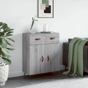 vidaXL Aparador 69,5x34x90 cm derivados de madeira cinzento sonoma