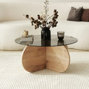 Mesa de Café Bubble – Carvalho Fumado – 75x35x75 cm