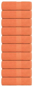 vidaXL Toalhas de rosto FROGN 10 unidades Laranja 30x30 cm 360 g/m²