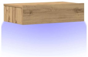 Mesa de cabeceira em carvalho artesanal 60x35 cm