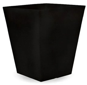 Vaso de flores colorido quadrado Polietileno CASA, JARDIM, RESTAURANTE, BAR  CALENDULA 50 RUSTIC (52x52x63 cm) - Preto