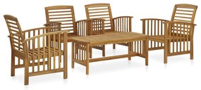 vidaXL 2 pcs conjunto lounge de jardim madeira de acácia maciça