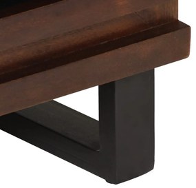 Mesa de cabeceira 50x34x62 cm madeira mangueira maciça castanho