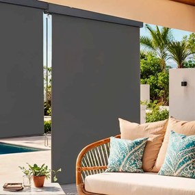 Toldo vertical com revestimento em PU 2,5 x 1,6 m cinzento