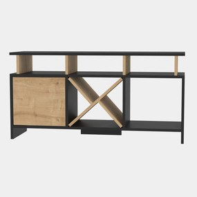 Móvel de TV Auburn – Antracite e Carvalho – 120 cm x 29,9 cm x 60,6 cm