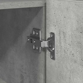 Buffet Cinza Concreto Madeira Engenheirada 116 x 30 x 75 cm