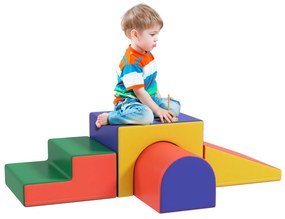 HOMCOM Conjunto de 4 Blocos de Espuma para Crianças Figuras de Construção Brinquedo de Aprendizagem Infantil 150x50x39cm Multicor