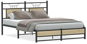 Estrutura cama s/ colchão derivados de madeira carvalho sonoma