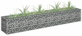 Canteiro elevado/cesto gabião 180x30x30 cm aço galvanizado