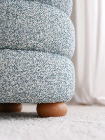 Pouffe Boumy – Azul Cinza – 42x44x42 cm