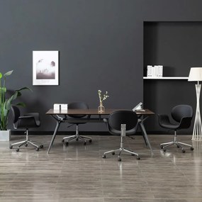 vidaXL Cadeiras de jantar giratórias 4 pcs couro artificial preto
