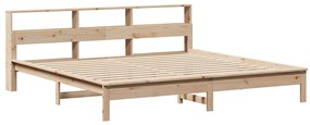 Cama com estante sem colchão 180x200 cm pinho maciço