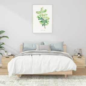 vidaXL Mesas de cabeceira 2 pcs 40x39x40 cm carvalho sonoma