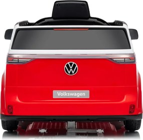 Carro elétrico para Crianças 12V Volkswagen ID BUZZ, Rodas Espuma EVA, assento couro ecológico Vermelha