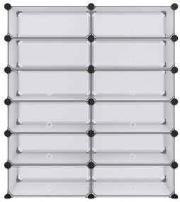 Sapateira 94,5x36,5x106 cm PP transparente