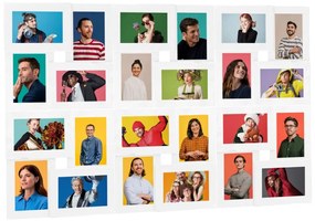 Moldura para 24 (10x15 cm) fotografias MDF branco