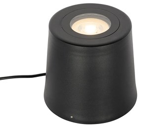 Projetores de jardim moderno preto redondo IP65 AR111 - Lennard Moderno