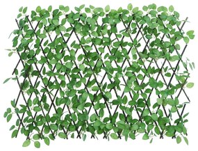  Treliça de hera artificial extensível 5 pcs 180x65 cm verde