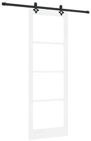 Porta Deslizante vidaXL com Conjunto de Hardware "ORKDAL" Branco Madei