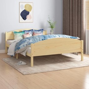 vidaXL Estrutura de cama 160x200 cm madeira pinho maciço