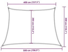 Para-sol estilo vela 160 g/m² 4/5x3 m PEAD vermelho