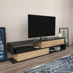 Móvel TV Cortez – Anthracite Oak – 160x35,3x38,6 cm