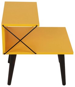 Mesinha de Cabeceira Cross – Amarela – 50x55x40 cm