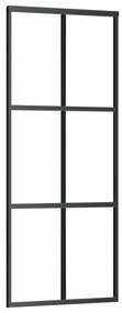 Porta deslizante c/ conj. ferragens 76x205cm vidro ESG preto