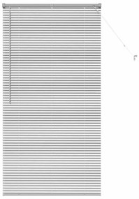 Persiana de Janela com cortinas Manual Prata 80 x 130 cm Alumínio