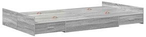 Cama com armazenamento Grey Sonoma Sonoma cinzento 120 x 190 cm