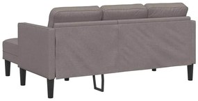 Conjunto de Sofás de 2 Peças com Almofadas em Tecido Taupe
