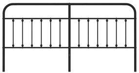 Cabeceira de cama 193 cm metal preto
