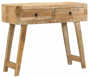 Mesa consola 90x32x75 cm madeira de mangueira áspera maciça