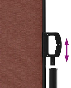 Toldo lateral retrátil 140x300 cm castanho