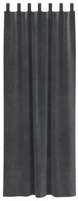 Cortinas Blackout vidaXL com Laços para Pendurar 2 pcs Veludo Cinza Cl