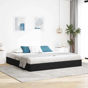 vidaXL Cama com Armazenamento com cabeceira Preto 200 x 200 cm Veludo
