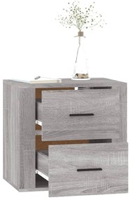 Mesa de cabeceira de parede 50x36x47 cm cinzento sonoma