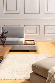 Sofá de Canto Tulip - Cinza Claro - 193 cm x 313 cm x 97 cm x 80 cm