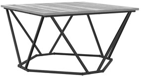 Mesa de Centro Cinza Sonoma 80x80x45 cm Madeira Engenharia