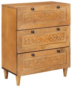vidaXL Buffet com gaveta Castanho-claro 60 x 33 x 75 cm