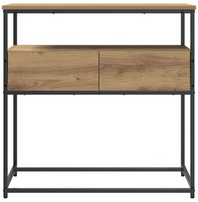 Mesa de Consola vidaXL Carvalho Artisan 75x40x75 cm Madeira Derivada e