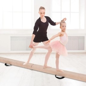 Barra de equilíbrio Ginástica dobrável com base de madeira maciça e superfície antiderrapante de espuma portátil com alça para crianças e adolescente