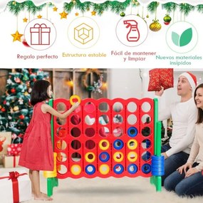 Jogo gigante Conecta 4 para interior e exterior para crianças e adultos 120 x 42 x 104 cm Verde