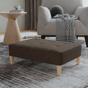 337720 vidaXL Apoio de pés 78x56x32 cm tecido castanho-escuro