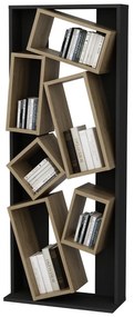 Estante Carmen – Preto Carvalho – 63 cm x 153,6 cm x 24 cm