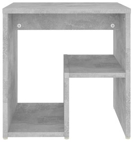 Mesa de cabeceira 40x30x40 cm contraplacado cinzento cimento
