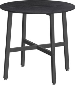 Mesa de jantar redonda pequena 80 cm de diâmetro (CADEIRAS NÃO INCLUIDAS) preta