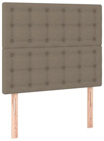 Cama com molas/colchão 90x200 cm tecido castanho-acinzentado
